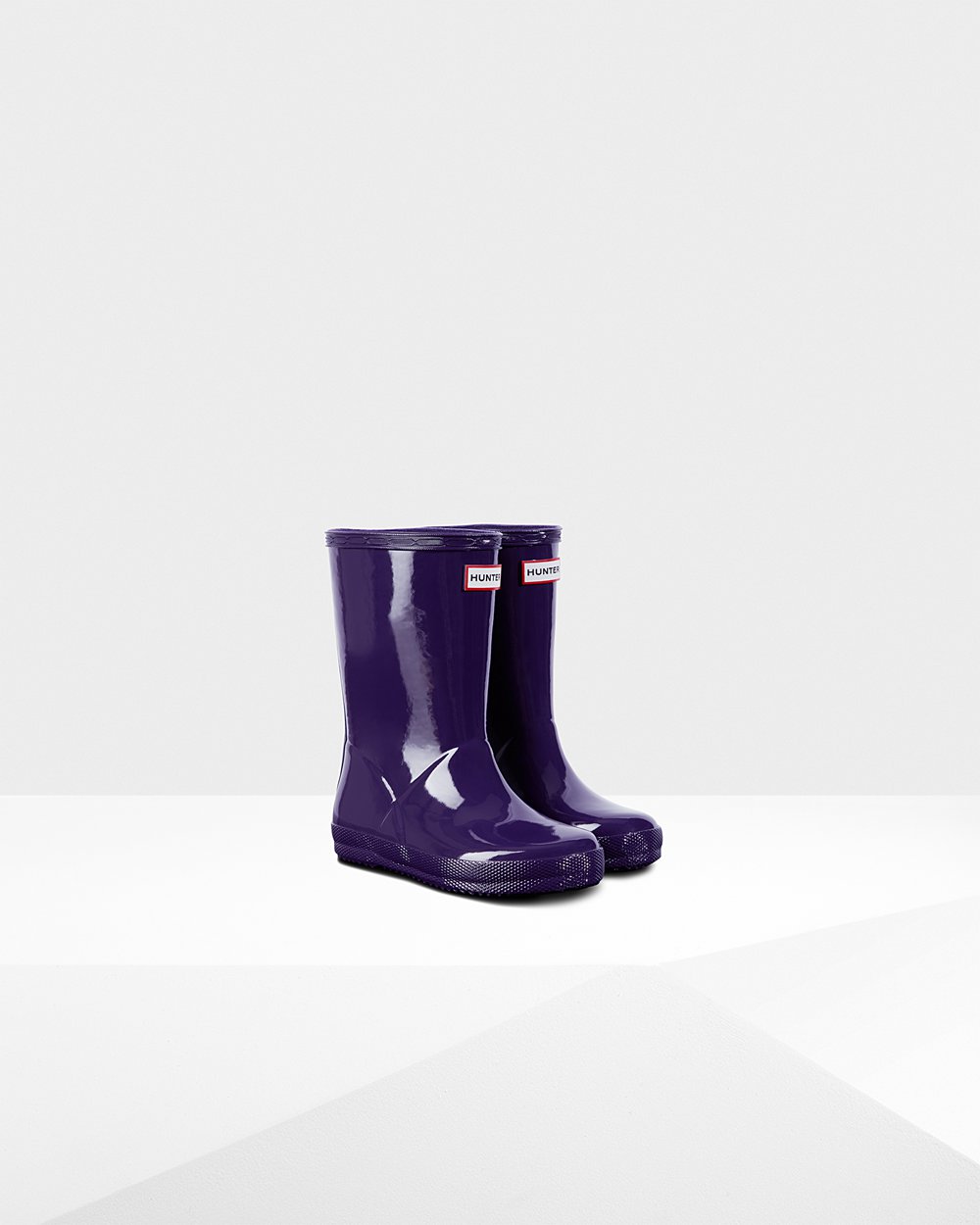 Bottes de Pluie Hunter Original First Classic Gloss Enfant Bleu Violette QLNPUCT-16